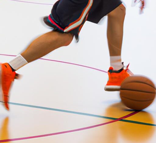 Basketball Dribble Under Legs